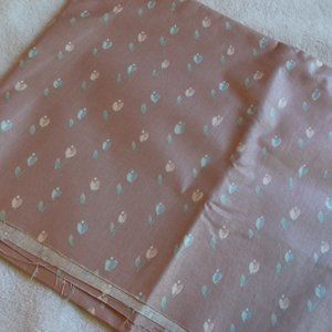 Pink Floral Upholstery Sateen Fabric 1 yd Decor
